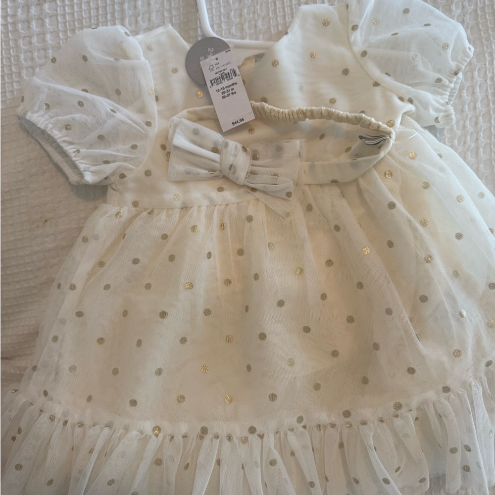 Adorable Polka Dot Baby Dress with Bow